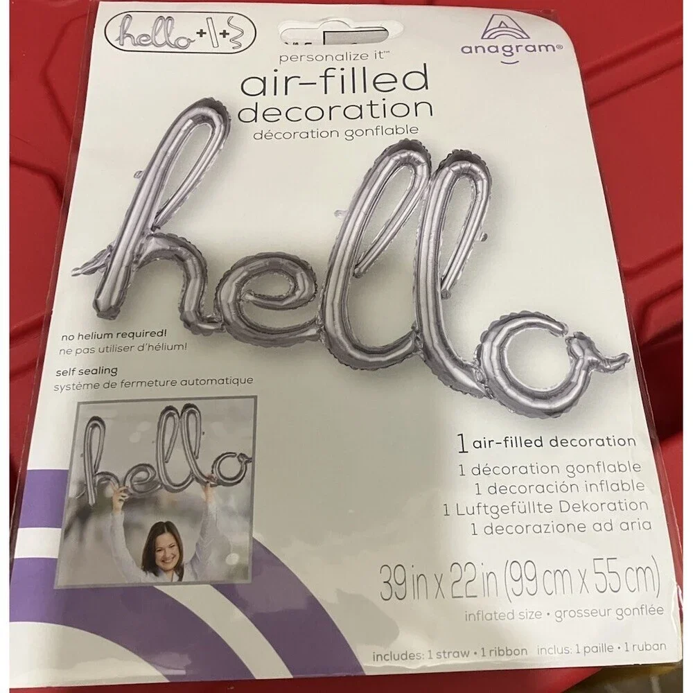 Anagram HELLO Foil Phrase Balloon Party 39